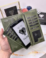Yeşil Cüzdan ve Kartlık Telefon Bölmeli
