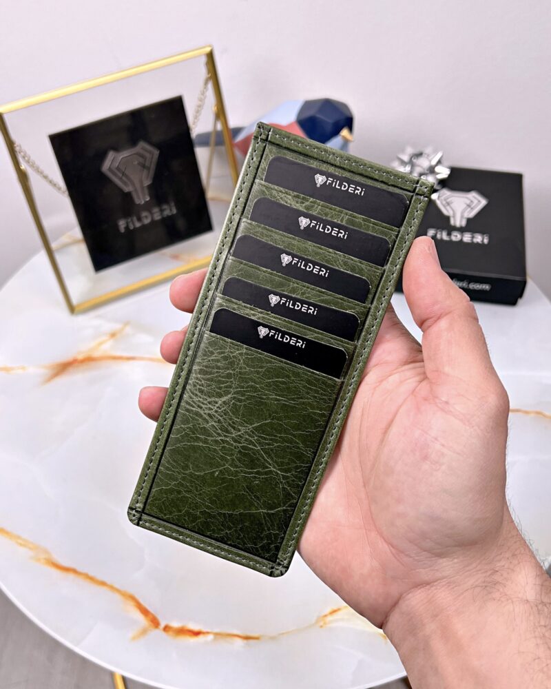 Yeşil Cüzdan ve Kartlık Telefon Bölmeli