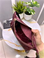 Crossbody Çapraz Çanta Hakiki Deri Bordo 2035