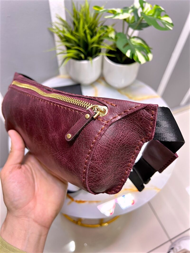 Crossbody Çapraz Çanta Hakiki Deri Bordo 2035