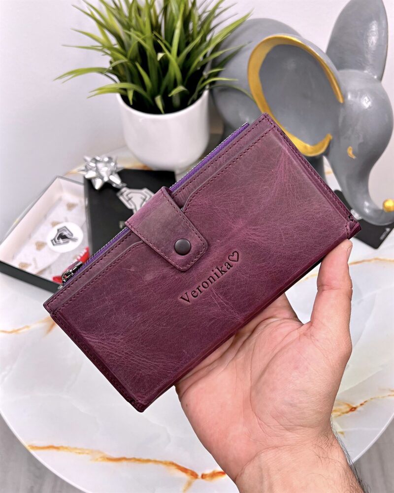 Mor Kadın Cüzdan Telefon Bölmeli 2032