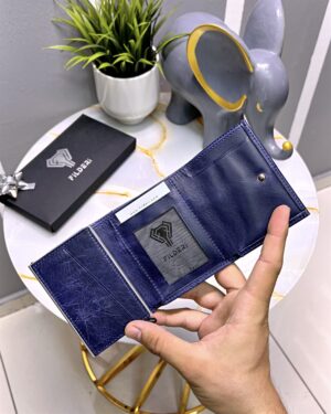 Otomatik Kartlık Hakiki Deri Lacivert Renk