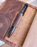 Hakiki Deri Defter Kılıfı Fındık Renk 2051-1