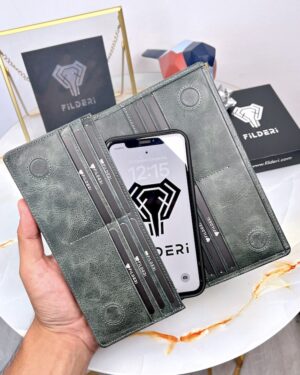 Telefon Cüzdanı Hakiki Deri Koyu Yeşil 2028