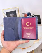 Pasaport Kılıfı Deri ve Valiz Etiketi Lacivert 2038