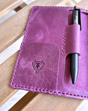Mor Defter Kılıfı Hakiki Dana Derisi 2051