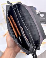 Erkek El Çantası Hakiki Deri Premium Siyah 2056