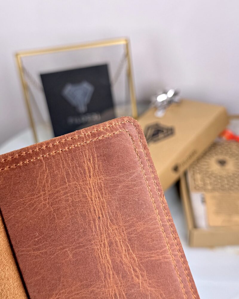 Deri Ruhsat Kılıfı Hakiki Deri Fındık Renk 2060