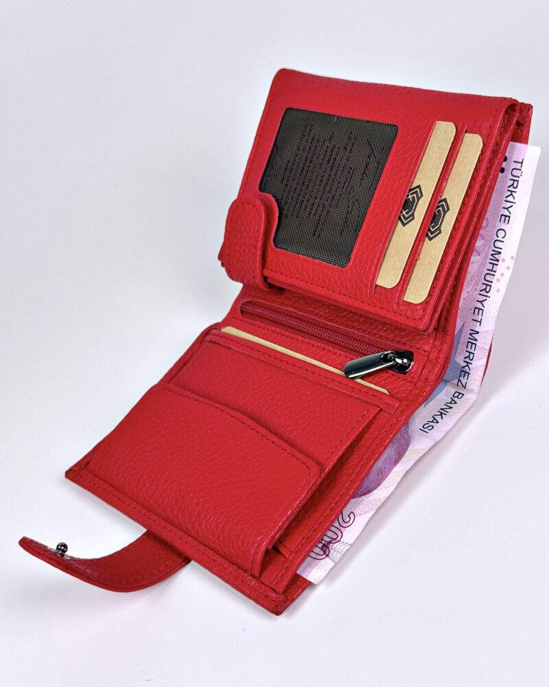 Cep Cüzdanı Hakiki Deri Kırmızı Renk 2070