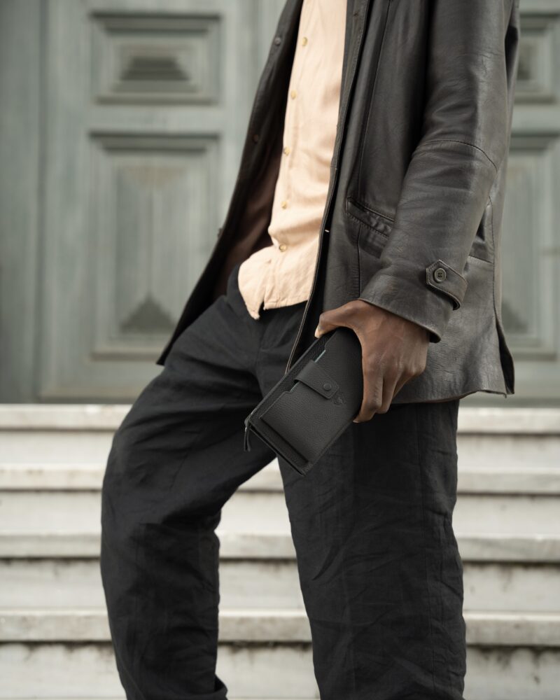 El Cüzdanı Telefon Bölmeli Siyah Renk 2040