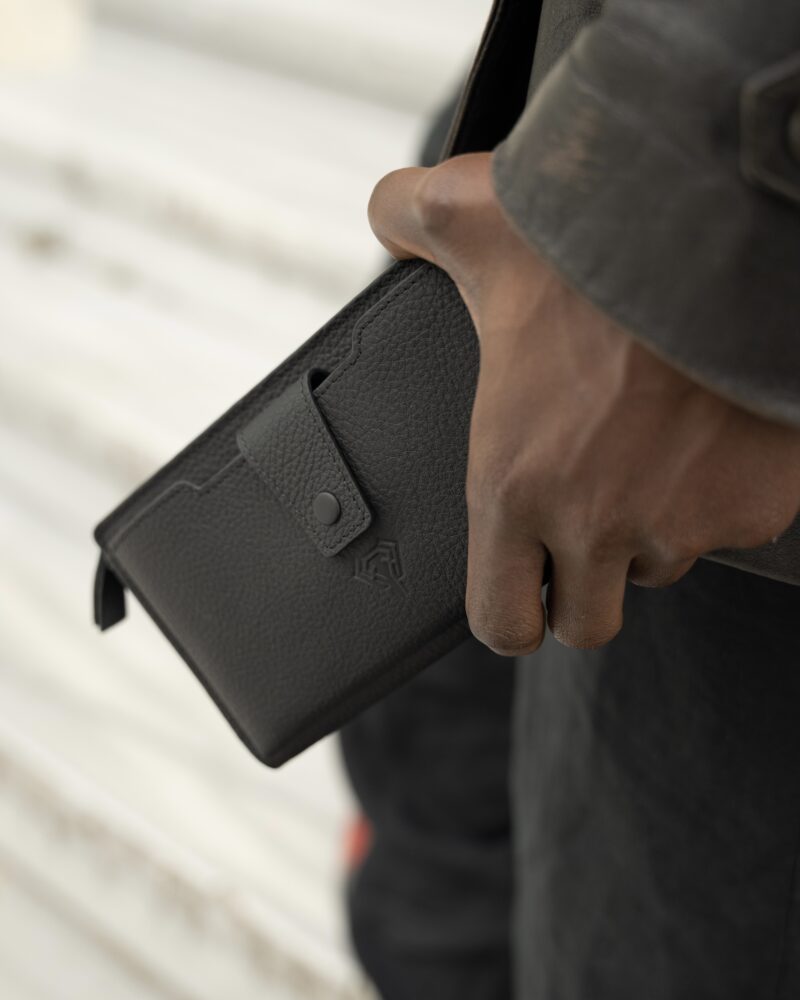 El Cüzdanı Telefon Bölmeli Siyah Renk 2040