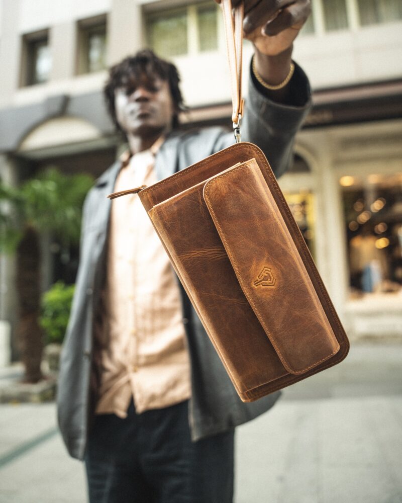 Lüks Çanta Hakiki Deri Premium Seri 2082 - Fındık