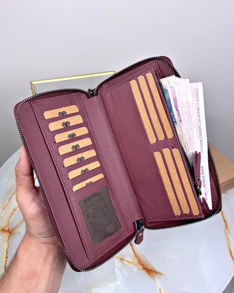 Lüks Çanta Hakiki Deri Lux Seri 2100 - Bordo