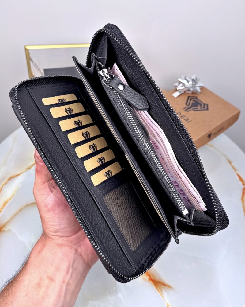 Lüks Çanta Hakiki Deri Lux Seri 2100 - Mat Siyah