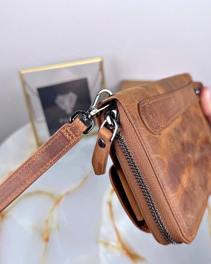 Lüks Çanta Hakiki Deri Lux Seri 2100 - Fındık