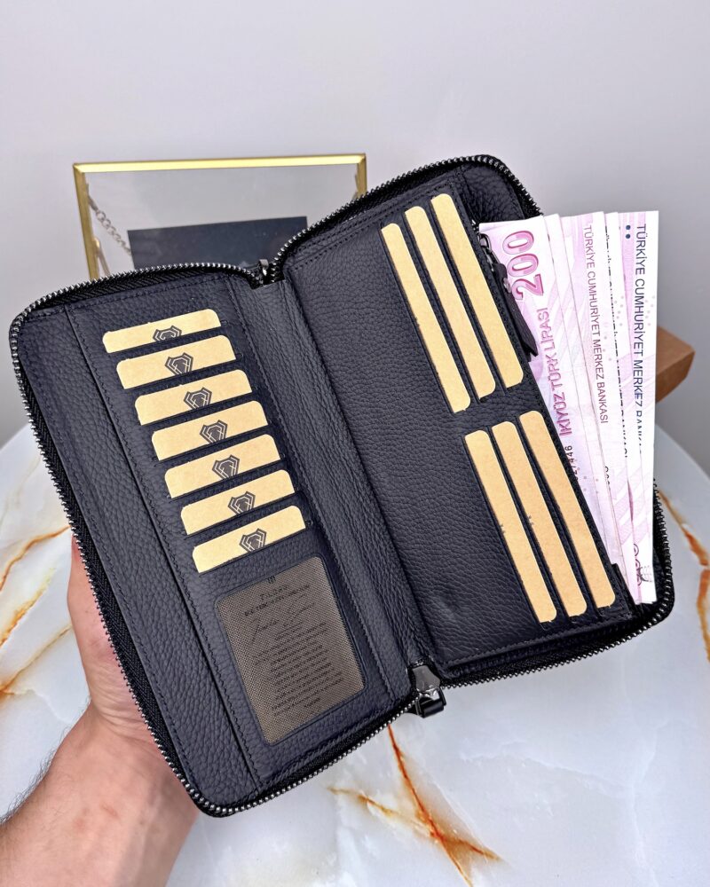 Lüks Çanta Hakiki Deri Lux Seri 2100 - Mat Siyah
