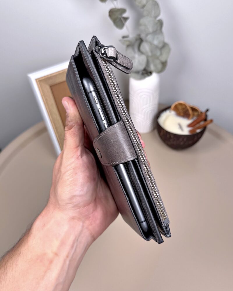 Telefon Bölmeli Cüzdan Gri Renk 2032