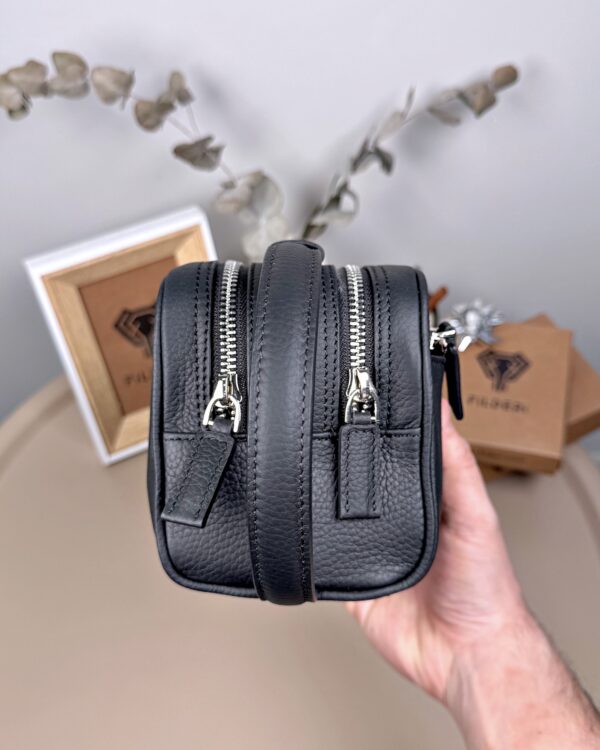 Büyük Erkek El Çantası – Hakiki Deri Mat Siyah | 2104