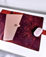 Deri Organizer – Laptop Bölmeli El Dikişi Bordo Hakiki Deri | 2075