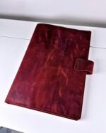 Deri Organizer – Laptop Bölmeli El Dikişi Bordo Hakiki Deri | 2075