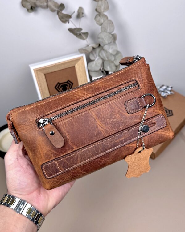 Hakiki Deri Erkek El Çantası – Fındık | 2124