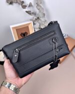 Hakiki Deri Erkek El Çantası – Siyah | 2124