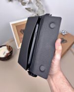 Hakiki Deri Erkek El Çantası – Siyah | 2124