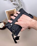 Hakiki Deri Erkek El Çantası – Siyah | 2124