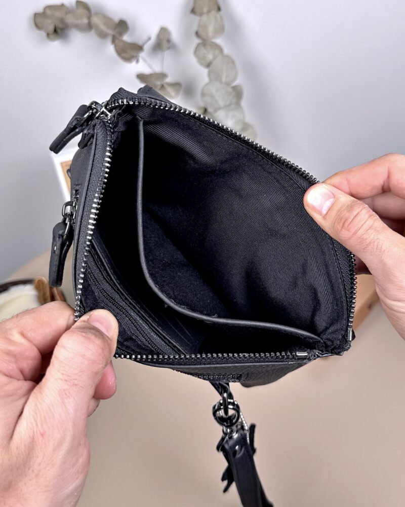 Hakiki Deri Erkek El Çantası – Siyah | 2124