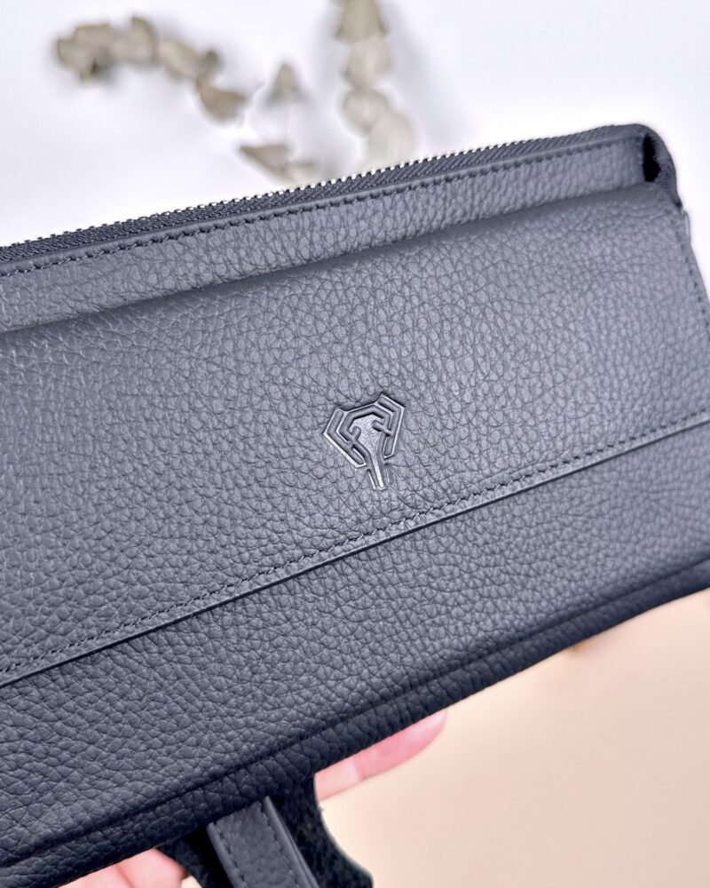 Hakiki Deri Erkek El Çantası – Siyah | 2124