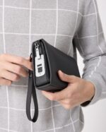 Parmak İzli Erkek El Çantası – Hakiki Deri Siyah | 2125