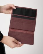 Saraciye Dikişli - Bordo Hakiki Deri Guti Kadın Cüzdan | 2022