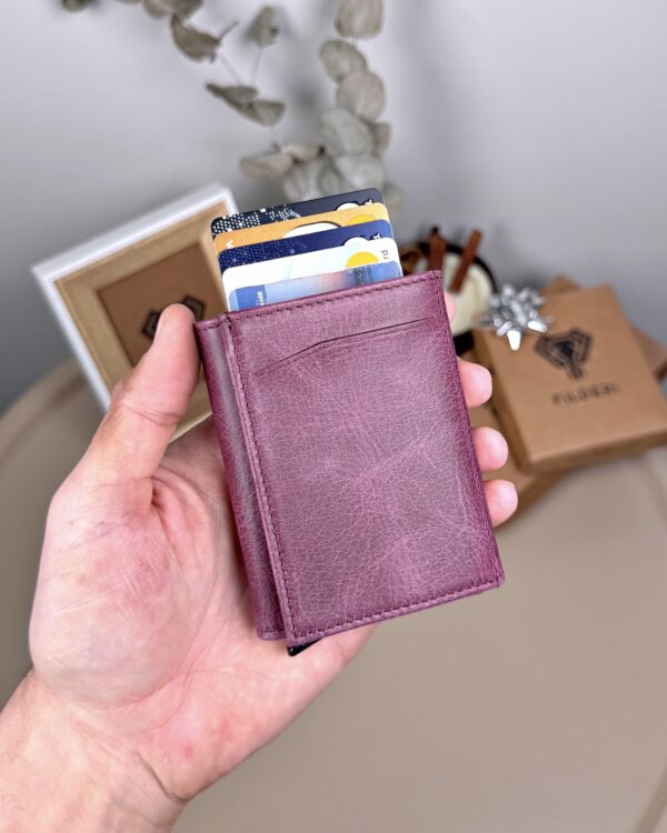 Mekanizmalı Cüzdan – Mor Tiguen Hakiki Deri | 2001