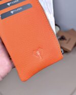 Hakiki Deri Uzun Kartlık – Fermuarlı, Turuncu | 2127