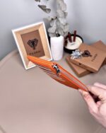 Hakiki Deri Uzun Kartlık – Fermuarlı, Turuncu | 2127