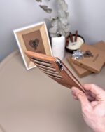 Hakiki Deri Uzun Kartlık – Fermuarlı, Taba | 2127