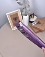 Hakiki Deri Uzun Kartlık – Fermuarlı, Mor | 2127