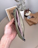 Hakiki Deri Uzun Kartlık – Fermuarlı, Yeşil | 2127