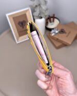 Hakiki Deri Kartlık – Slim , Fermuarlı,Sarı | 2126
