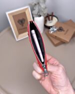 Hakiki Deri Kartlık – Slim , Fermuarlı,Kırmızı | 2126