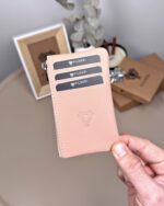 Hakiki Deri Kartlık – Slim , Fermuarlı,Pembe | 2126