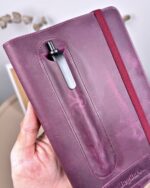 Hakiki Deri Ajanda - Kalem Yuvalı, İsme Özel,Mor | 2129