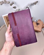 Hakiki Deri Ajanda - Kalem Yuvalı, İsme Özel,Mor | 2129