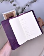 Hakiki Deri Ajanda - Kalem Yuvalı, İsme Özel,Mor | 2129