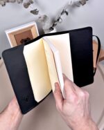 Hakiki Deri Ajanda - Kalem Yuvalı, İsme Özel, Siyah | 2129