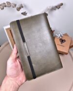 Hakiki Deri Ajanda - Kalem Yuvalı, İsme Özel, Yeşil | 2129