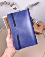 Hakiki Deri Ajanda - Kalem Yuvalı, İsme Özel, Lacivert | 2129