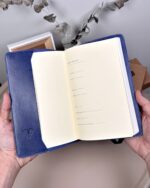 Hakiki Deri Ajanda - Kalem Yuvalı, İsme Özel, Lacivert | 2129