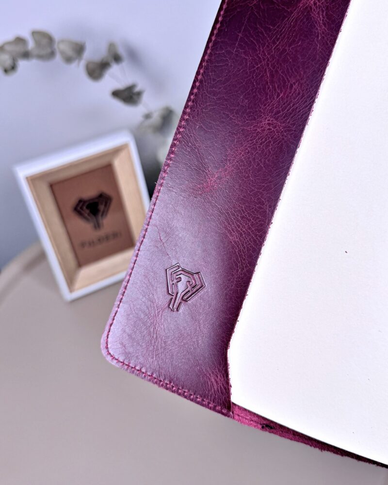 Hakiki Deri Ajanda - Kalem Yuvalı, İsme Özel, Bordo | 2129