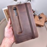 Hakiki Deri Ajanda - Kalem Yuvalı, İsme Özel, Kahve | 2129